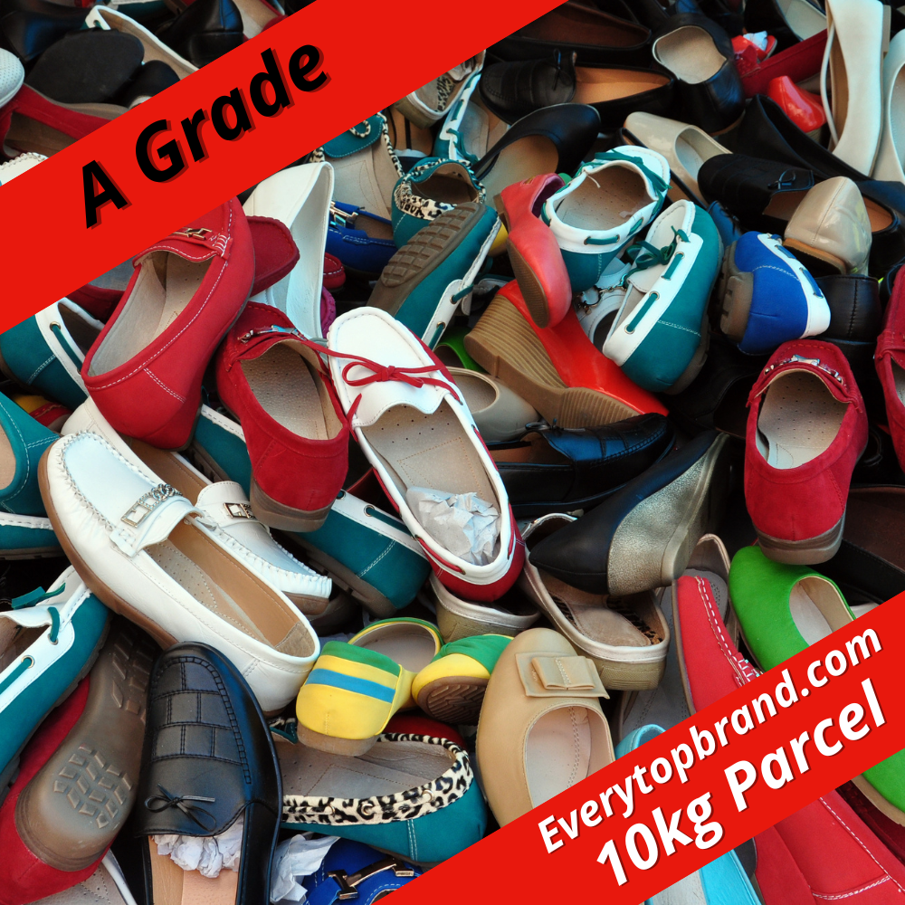 10kg Women’s Shoes A Grade Second-Hand Wholesale
