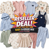 Collection of baby clothes with a 'Reseller Deal' banner in the center.