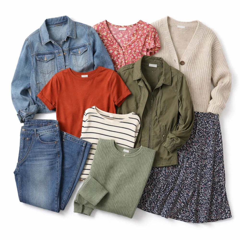 100kg Women’s A Grade wholesale second-hand clothing clearance pallet, approximately 60p per garment.