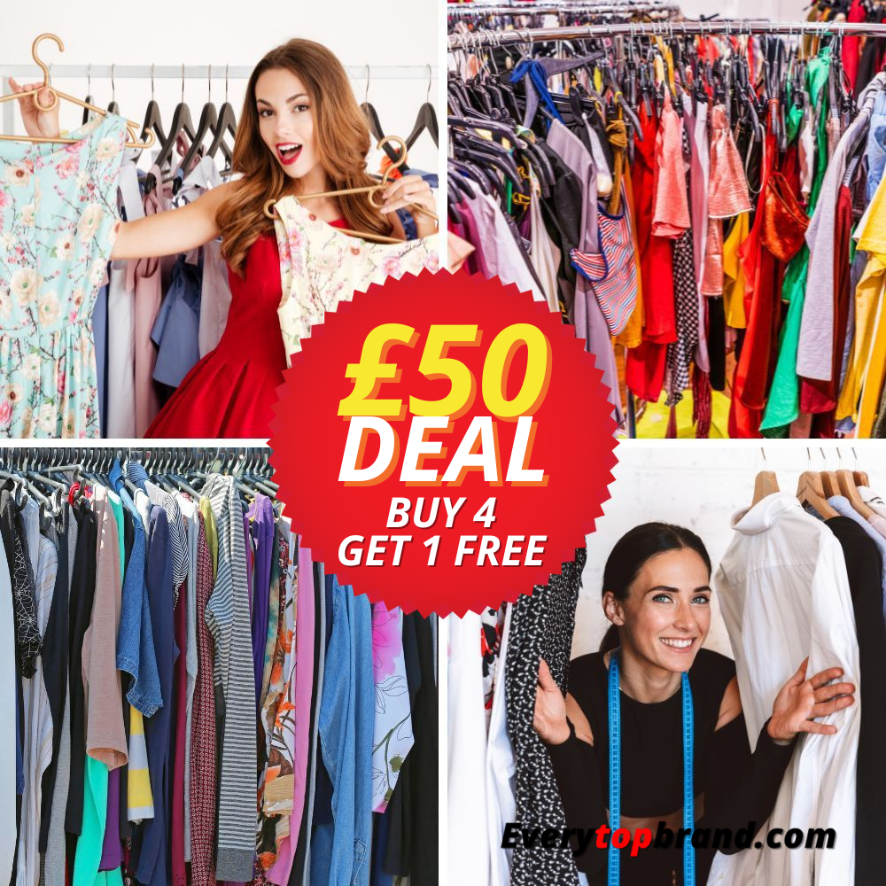 Pick 4 x £50 Special parcels of wholesale pre-loved clothing and choose 1 extra free