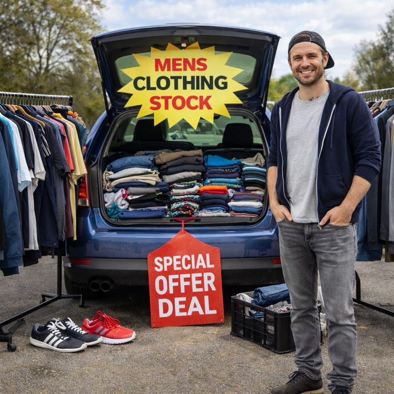 Men’s Second-Hand Clothing – Car Boot Clearance Stock, £1 Per Kilo (200kg Pickup Deal)