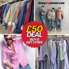 Pick 6 x £50 Special parcels of wholesale pre-loved clothing and choose 1 extra free